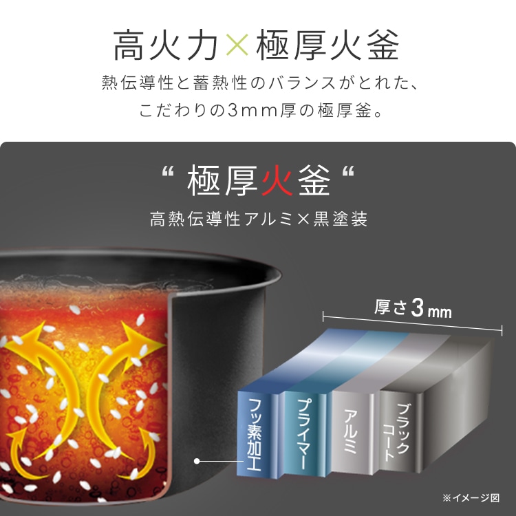 炊飯器 3合 3合炊き 炊飯ジャー 一人暮らし 一人暮らし用 かわいい